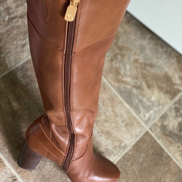 Anne Klein brown "Nixie" high heel brown boots - Picture 5 of 9